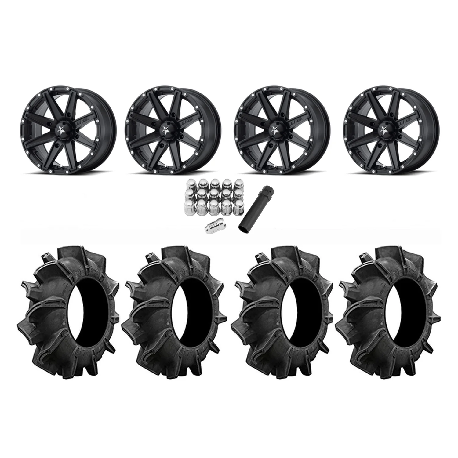 Assassinator Mud Tires 32x8-14 on MSA M33 Clutch Wheels